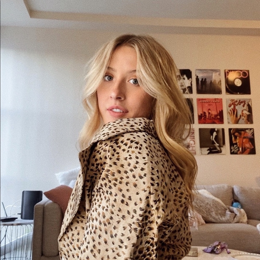 VINTAGE Cheetah Leopard Leather Jacket